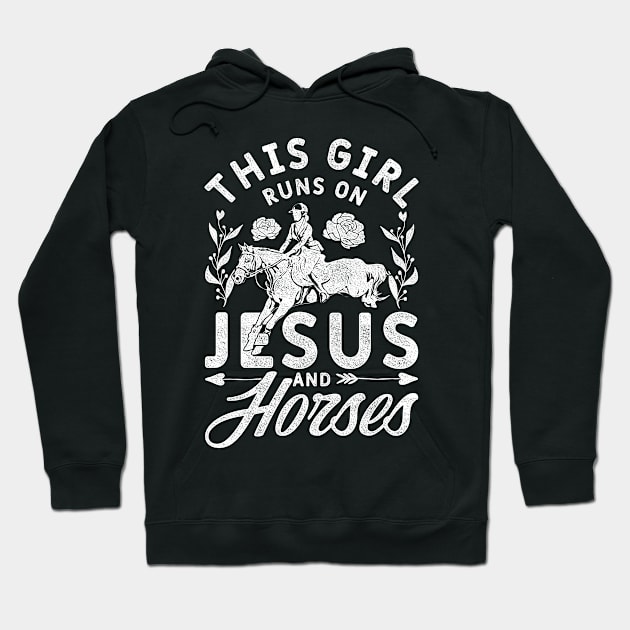 Horse Girl Jesus Retro Pet Pony Hoodie by shirtsyoulike